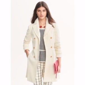 Banana Republic Wool White Trench Coat